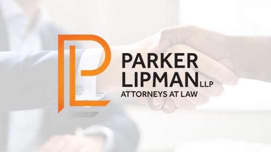 shaking hands with company logo